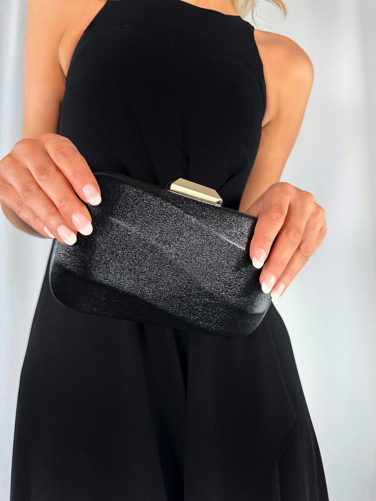 Wave Clutch Bag - Black