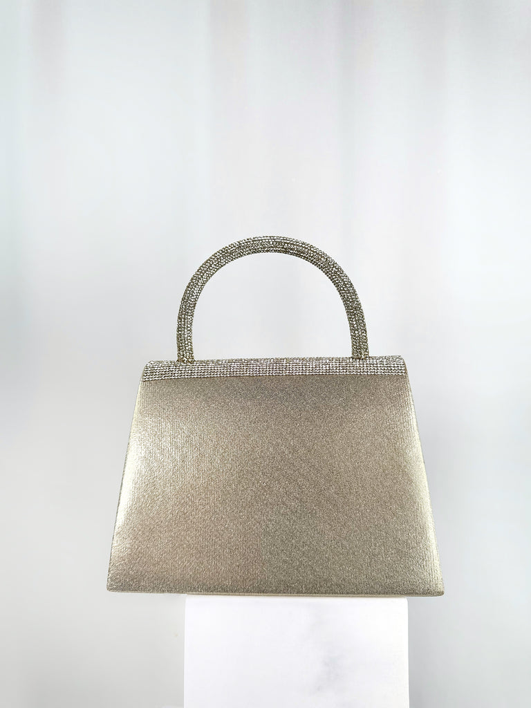 Fringe Top Handle Bag - Gold