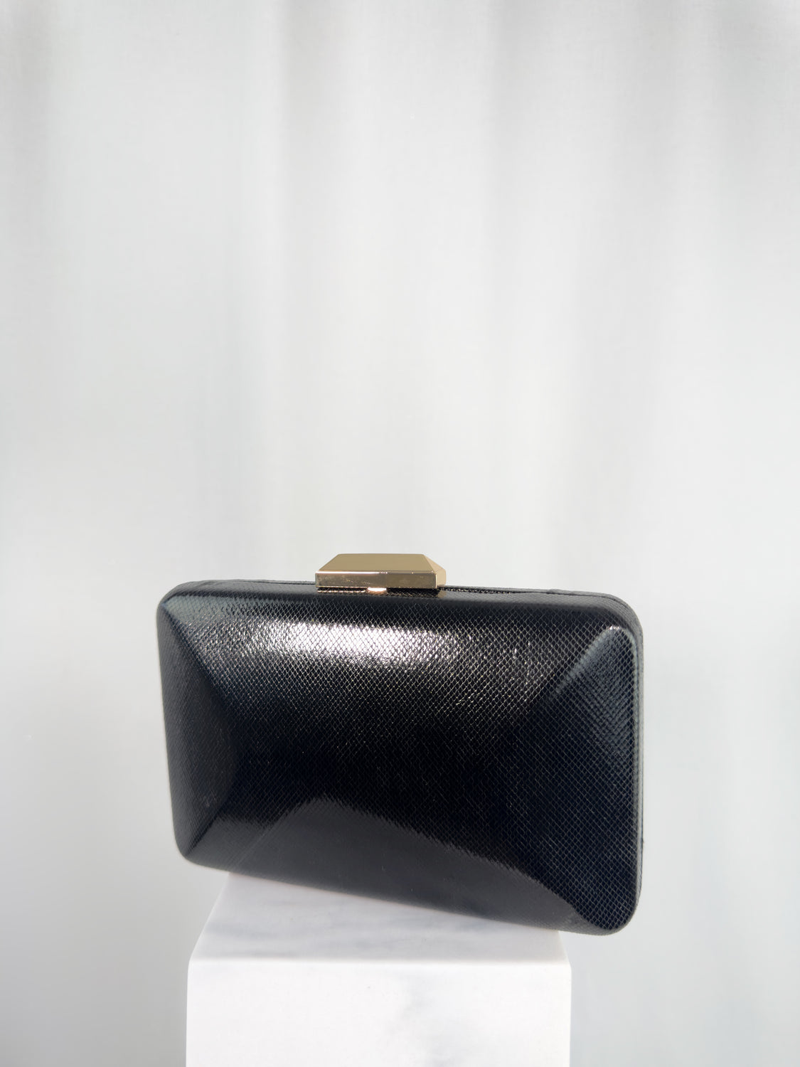 Metallic Clutch Bag - Black