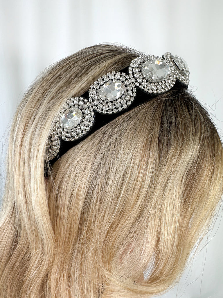 Black Headband with Stones