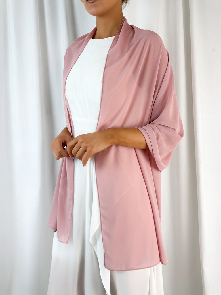 Chiffon Wrap Wedding Scarf - Pink