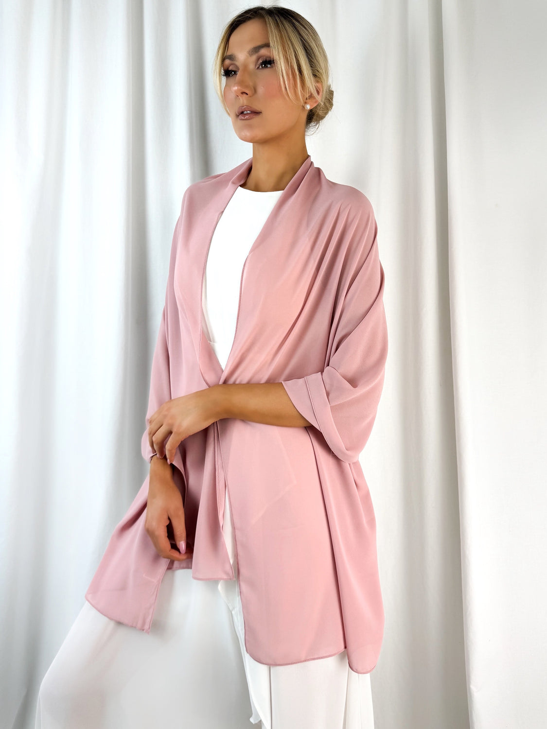 Chiffon Wrap Wedding Scarf - Pink