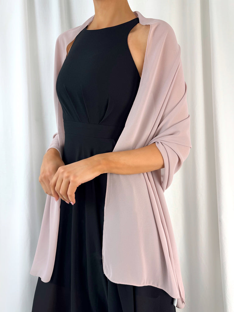 Chiffon Wrap Wedding Scarf - Rose